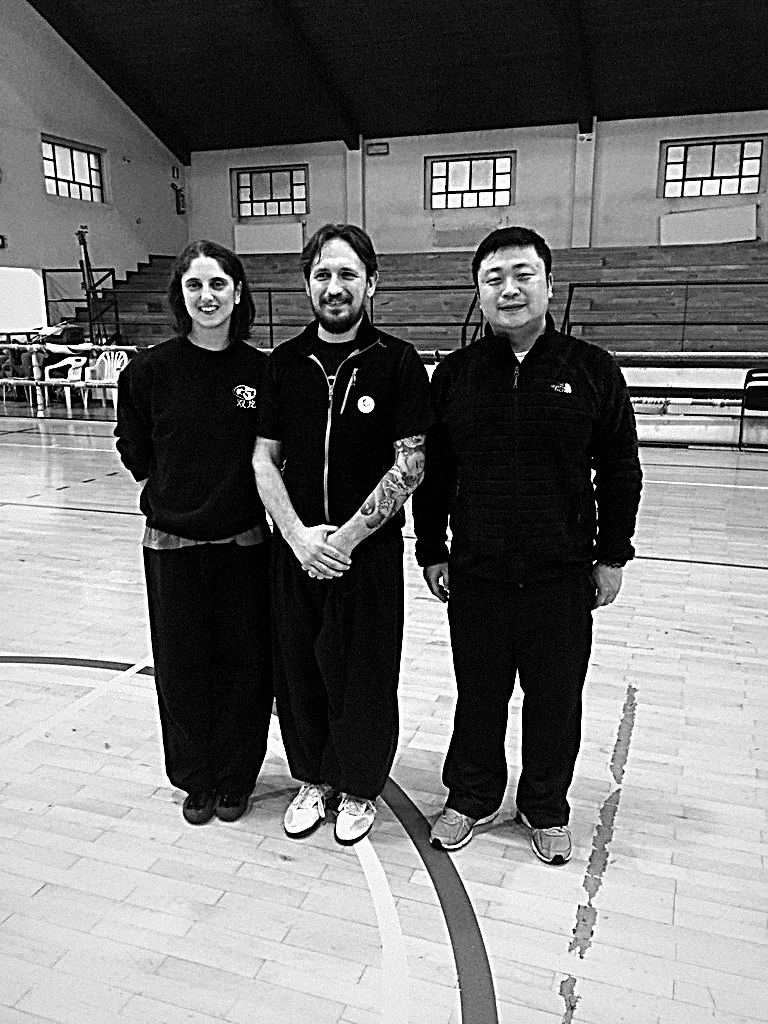 Massimiliano e Federica con il Maestro Salustino Wong, custode del lignaggio Taiji Chen metodo Hong
